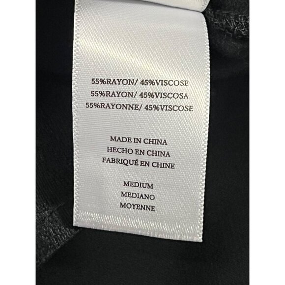 Rails Nissa Black Long Sleeve Blouse Rayon Women Size Medium M Cross Front New - Picture 9 of 10